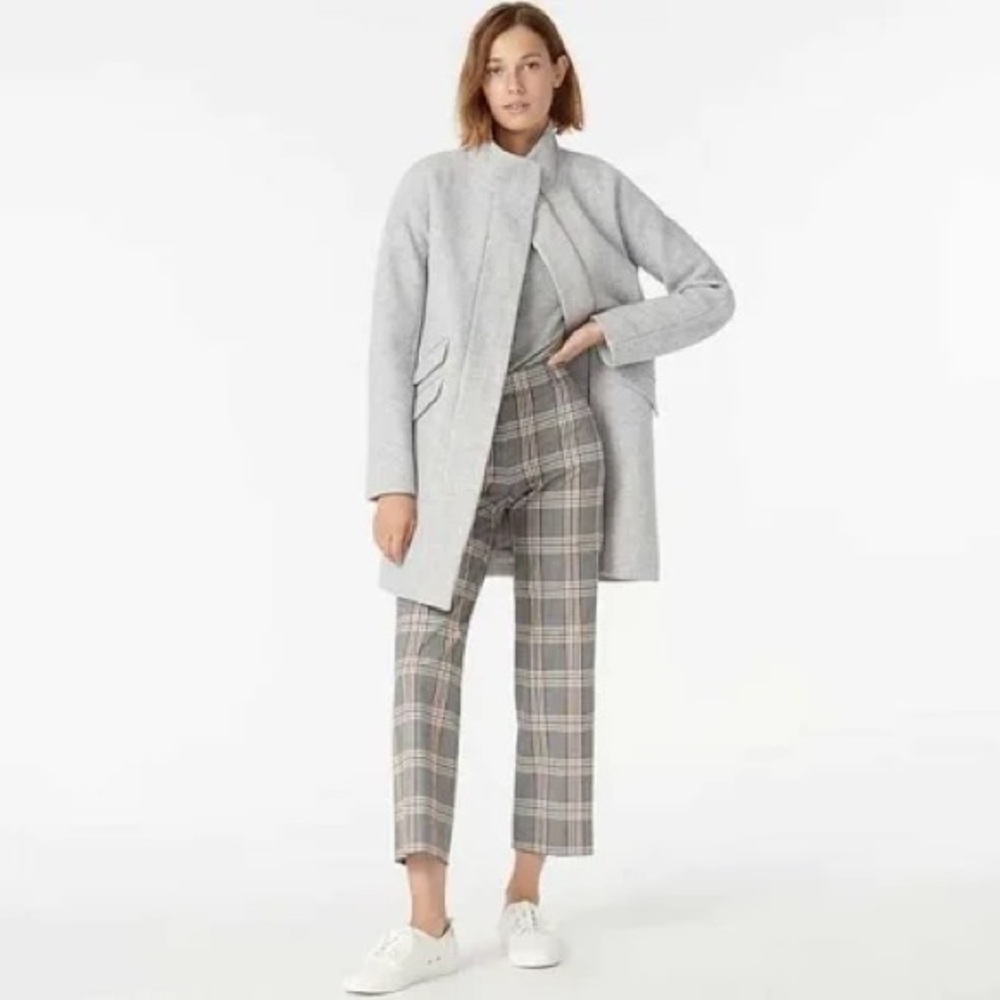 J Crew Stadium Cloth Cocoon Coat Gray Size 12 - Picture 3 of 12